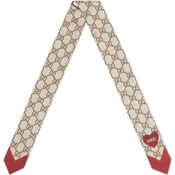 foulard Gucci marrone con stampe