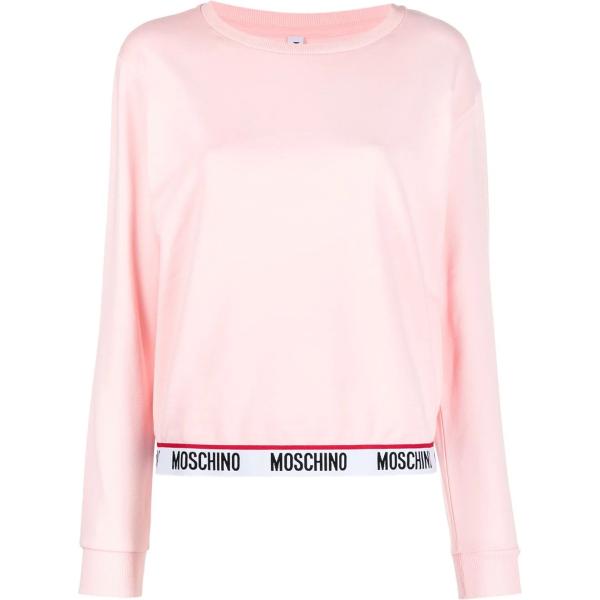 felpe Moschino bianco con stampe