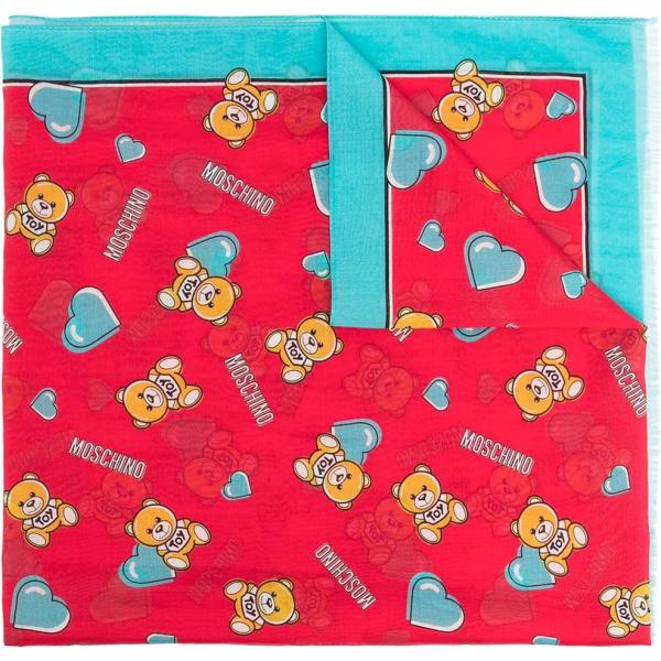 sciarpe Moschino rosso con stampe