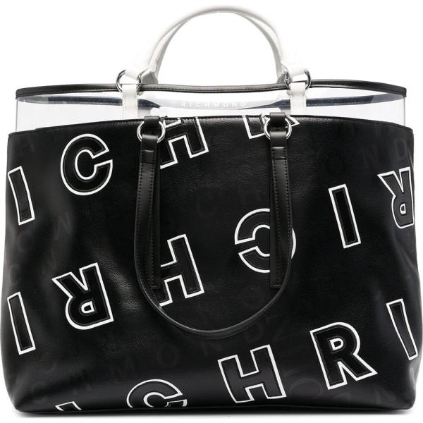 shopping bag John Richmond nero con stampe