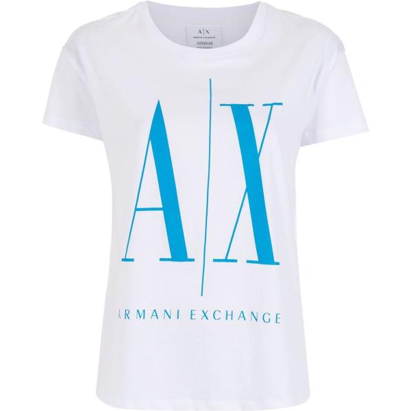 t-shirt Armani Exchange bianco con stampe