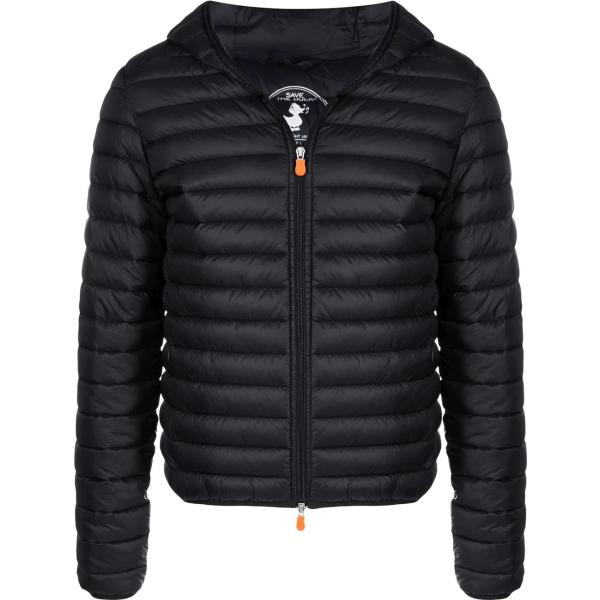 piumini Save The Duck nero con stampe
