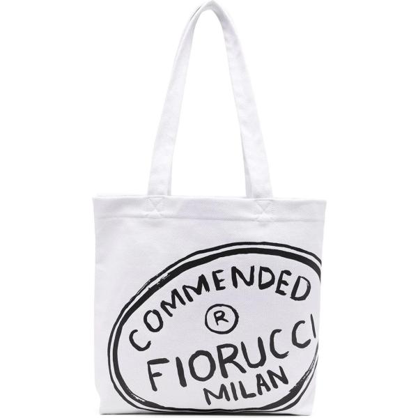 borse tote Fiorucci bianco con stampe