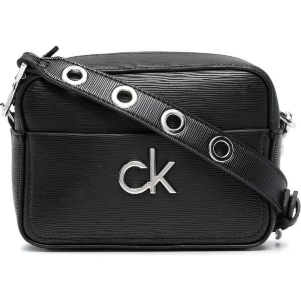 borse a tracolla Calvin Klein nero con stampe