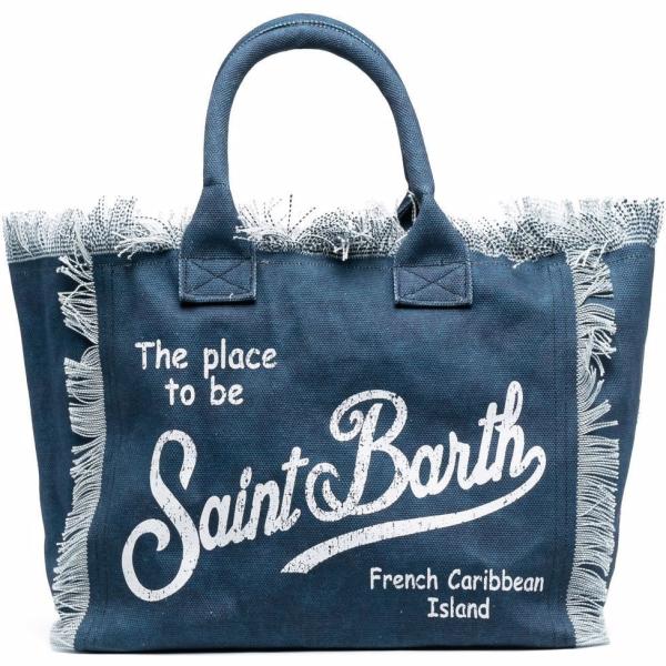 borse tote MC2 Saint Barth blu con stampe