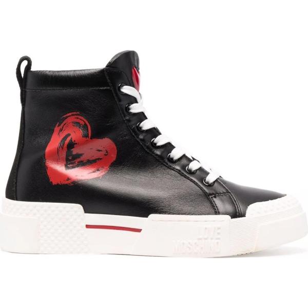 sneakers alte Love Moschino multicolore con stampe