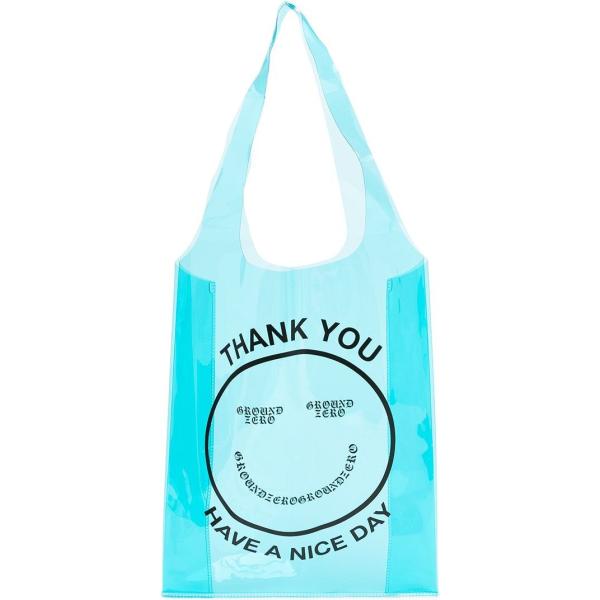 borse tote Ground Zero blu con stampe