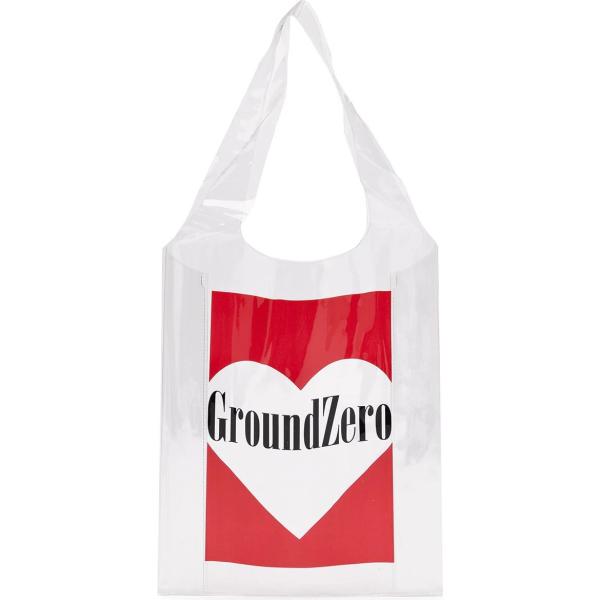 borse tote Ground Zero bianco con stampe