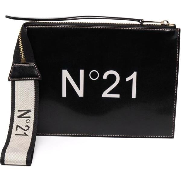 clutch Nº21 nero con stampe