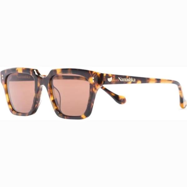 occhiali da sole Nanushka marrone con stampe