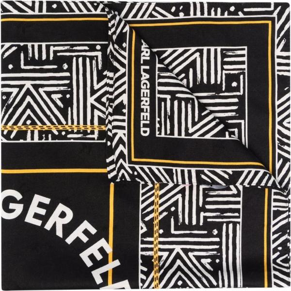sciarpe Karl Lagerfeld nero con stampe