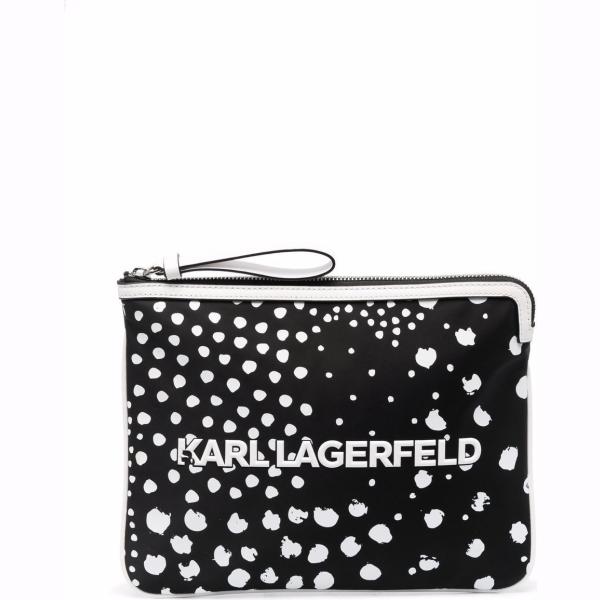 clutch Karl Lagerfeld nero a pois