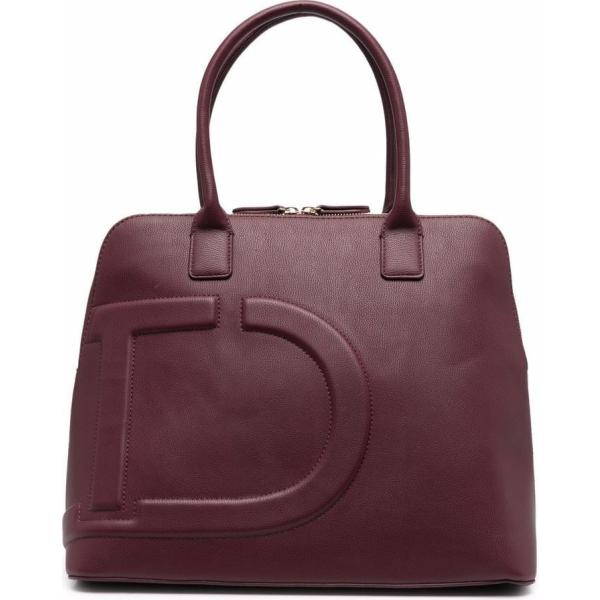 borse tote Twinset marrone con stampe