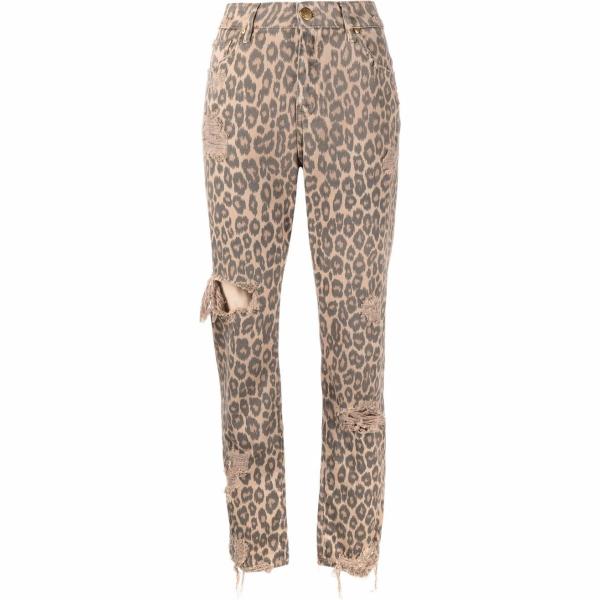 pantaloni Pinko marrone con stampe