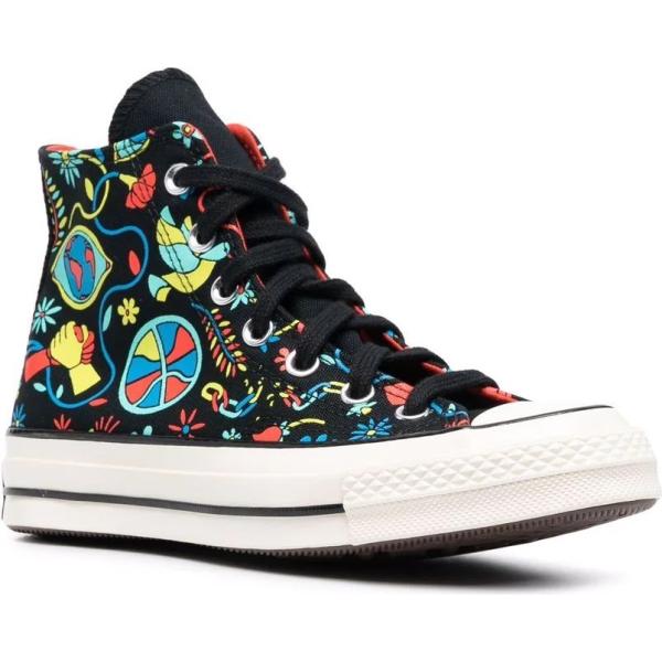 sneakers alte Converse multicolore con stampe