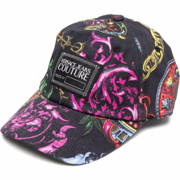 cappelli con visiera Versace Jeans Couture grigio con stampe