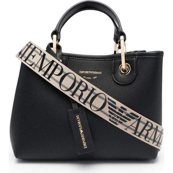 borse tote Emporio Armani nero con stampe