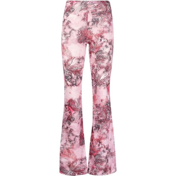 pantaloni Black Coral rosa con stampe