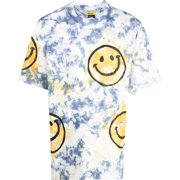 t-shirt Market bianco con stampe