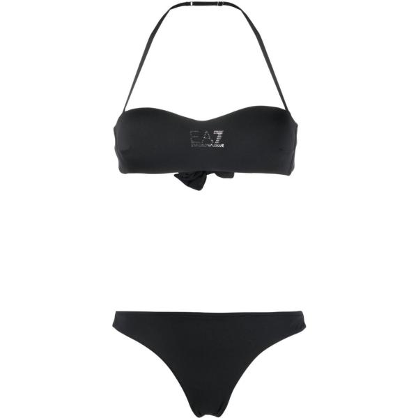 bikini Ea7 Emporio Armani nero con stampe