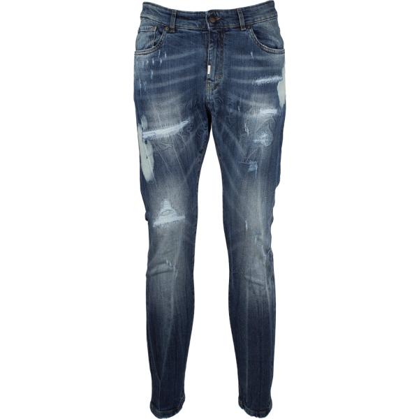jeans strappati P.r.i.m.e blu