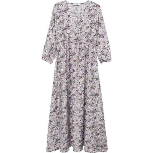 vestiti midi/longuette Mango grigio con stampe