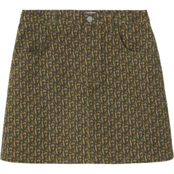 minigonne Mango verde con stampe