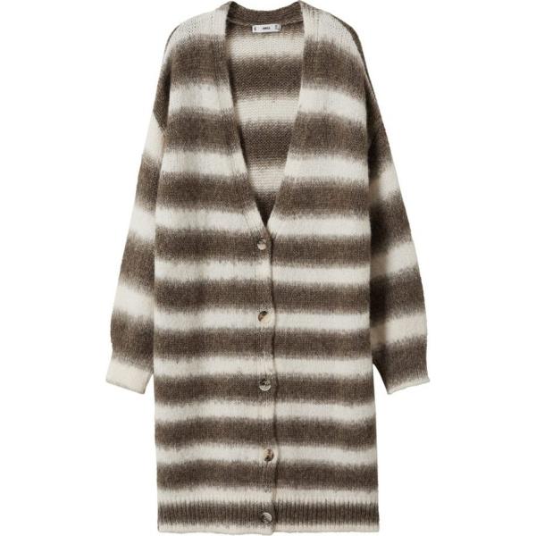 cardigans Mango marrone a righe