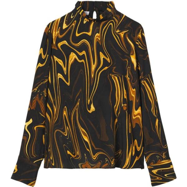 bluse Mango nero con stampe