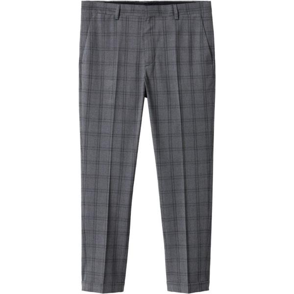 pantaloni capri Mango man grigio a quadri