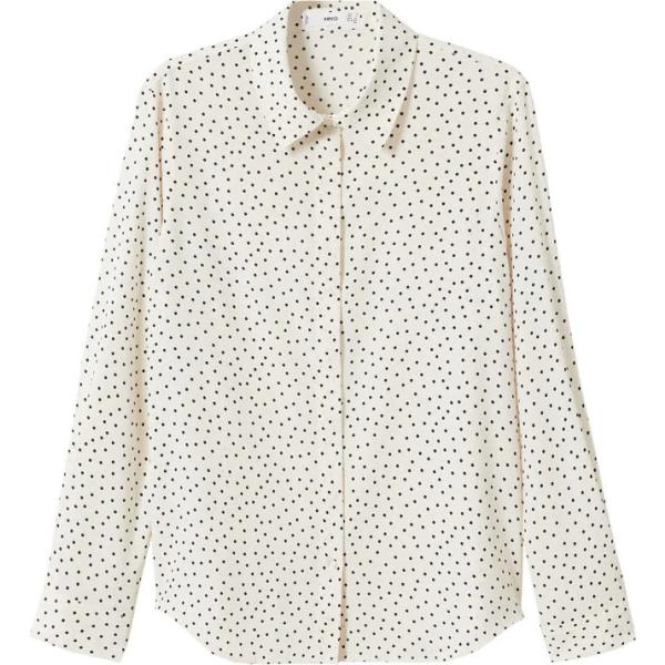 camicie Mango bianco con stampe