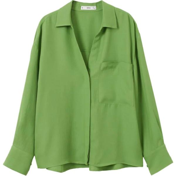 camicie Mango verde