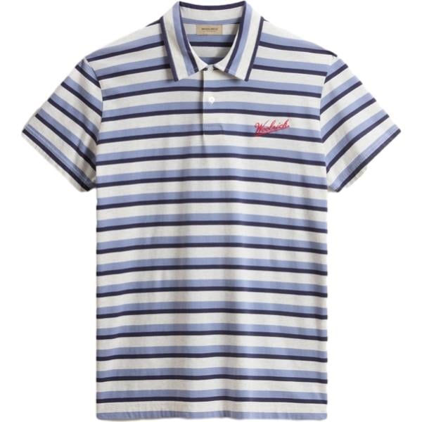 polo Woolrich grigio a righe