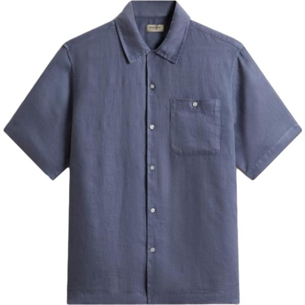 camicie a manica corta Woolrich blu