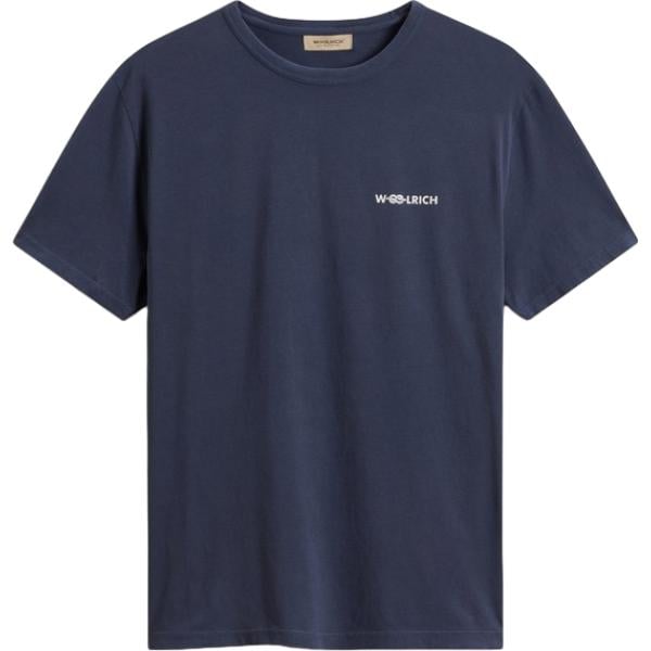 t-shirt Woolrich blu con stampe