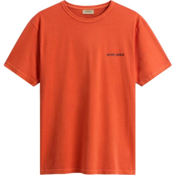 t-shirt Woolrich arancione con stampe