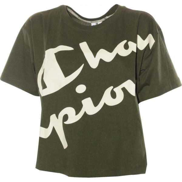 t-shirt Champion verde con stampe