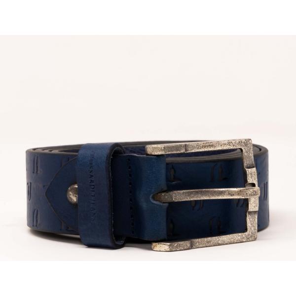 cinture Trussardi Jeans blu con stampe