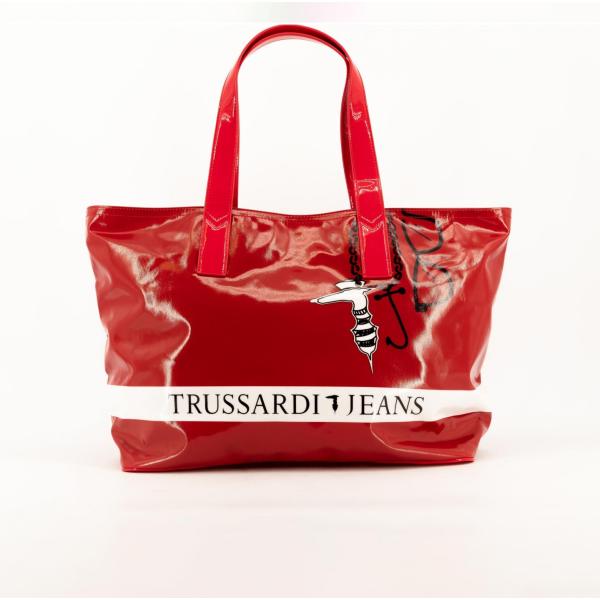 borse a mano Trussardi Jeans bianco