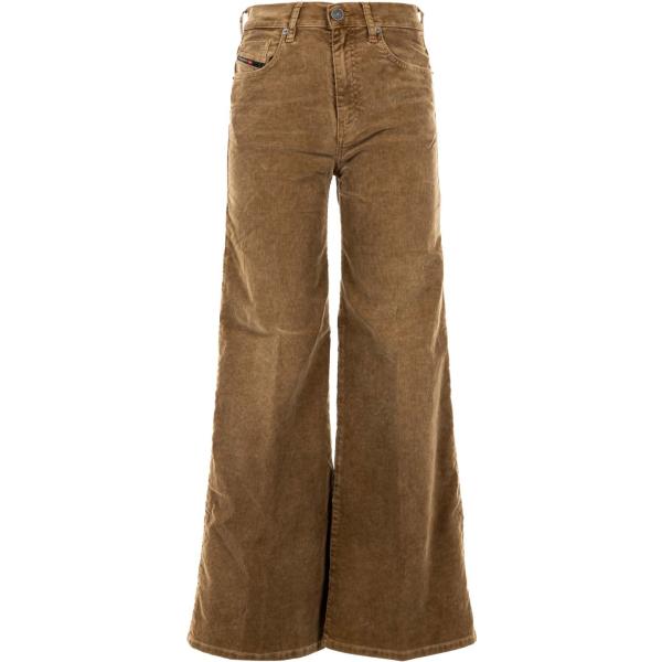 pantaloni Diesel marrone tinta unita