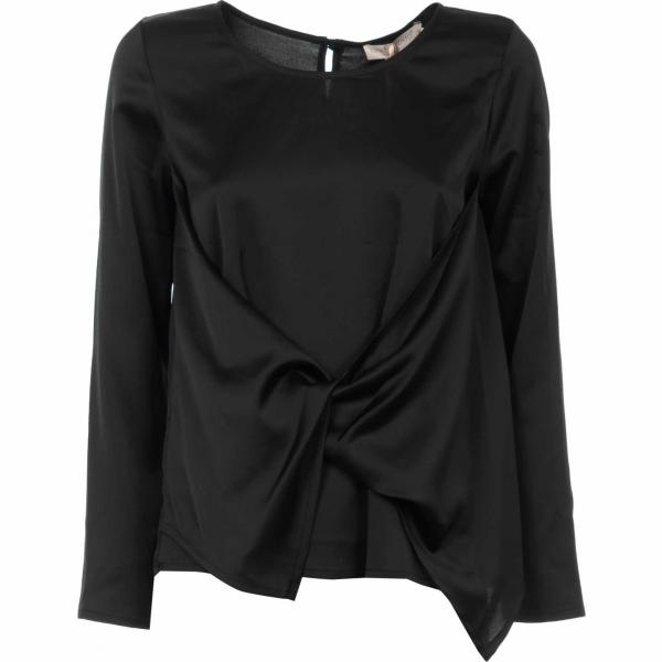 bluse Rinascimento nero tinta unita
