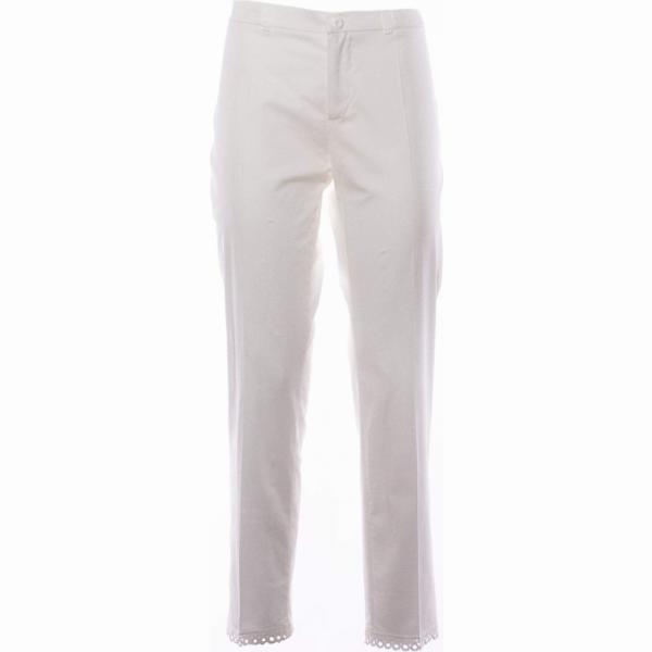 pantaloni Sandro Ferrone bianco tinta unita