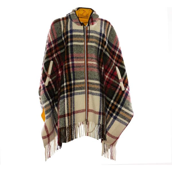 cappotti K-Way bianco scozzese