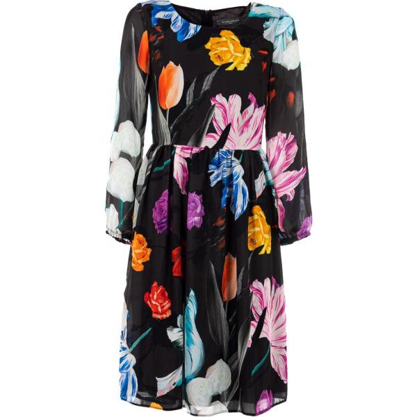 vestiti midi/longuette Sandro Ferrone nero a fiori