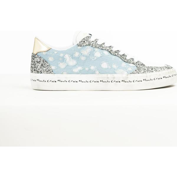 sneakers Manila Grace bianco a pois