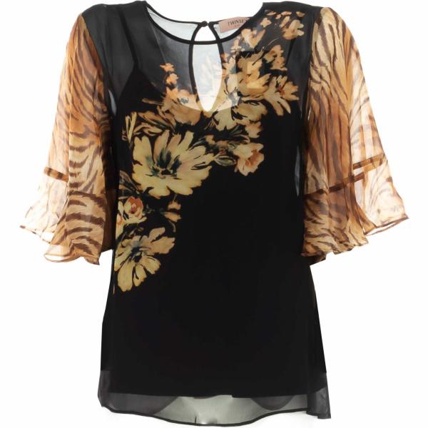 bluse Twin Set nero a fiori