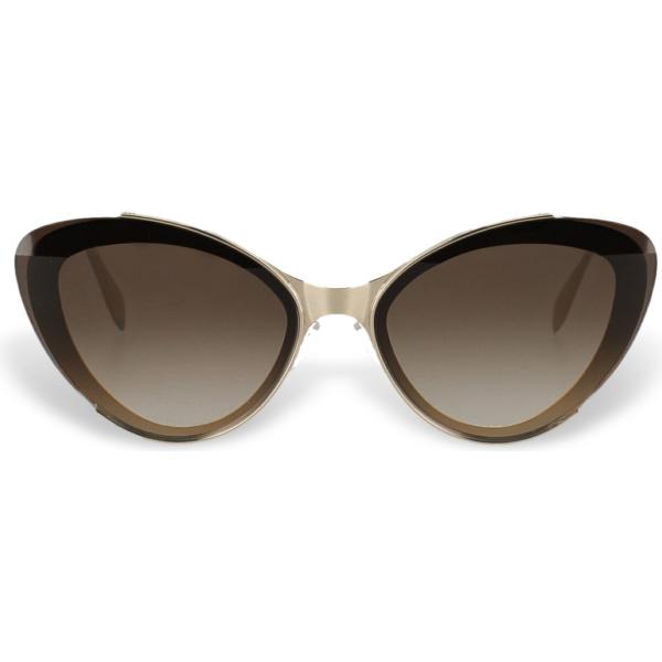 occhiali da sole Alexander McQueen marrone tinta unita