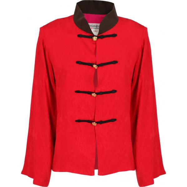 blazer Saint Laurent rosso tinta unita