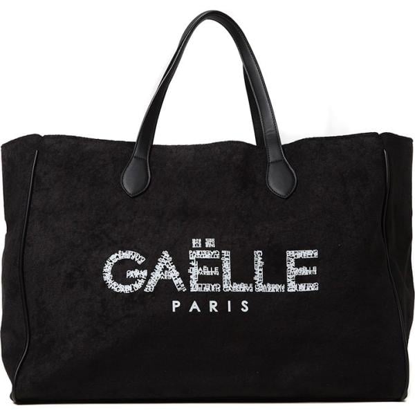 shopping bag Gaelle Paris nero con stampe