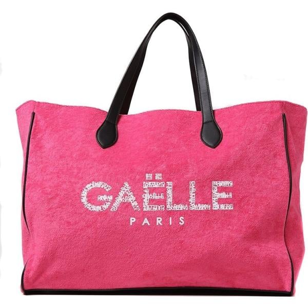 shopping bag Gaelle Paris rosa con stampe